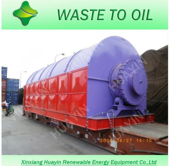 HUAYIN new design waste plastic pyrolysis to oil machine with high oil rate